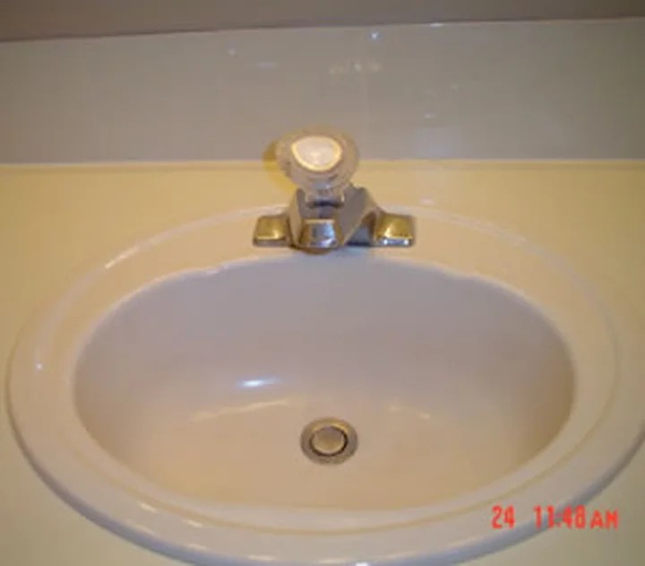 Sink after cleaning, from a Jean's Cleaning Services job photo