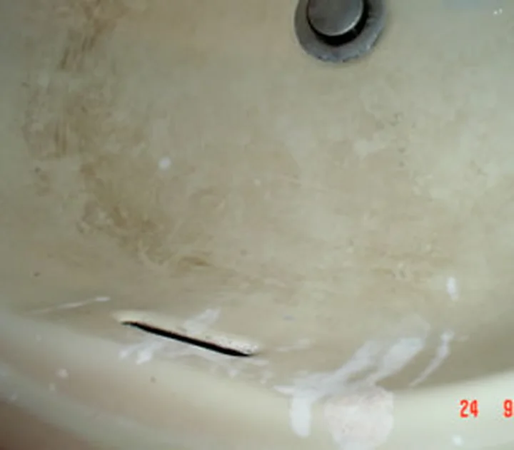 Sink before cleaning, from a Jean's Cleaning Services job photo