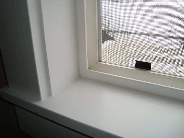 Window corner after cleaning, from a Jean's Cleaning Services job photo